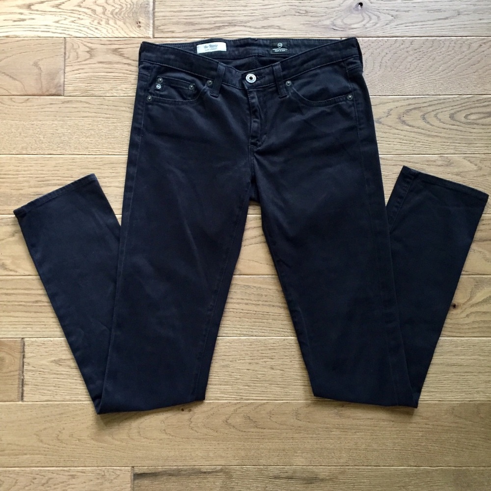 AG the Stevie Slim Straight Black Jeans